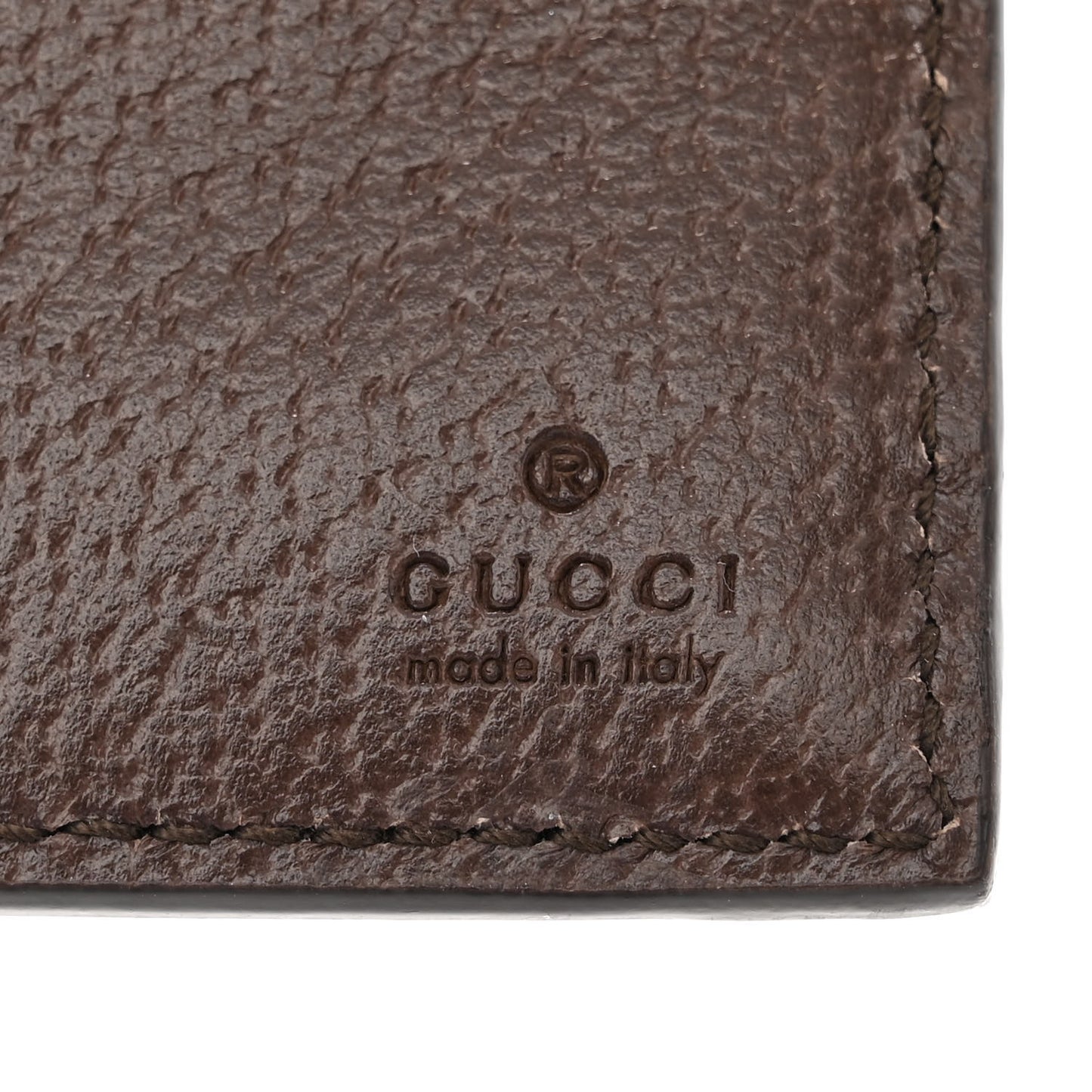 GG Supreme Monogram Textured Dollar Calfskin Web Ophidia Overlay Zip Around Card Case Wallet Beige Ebony New Acero