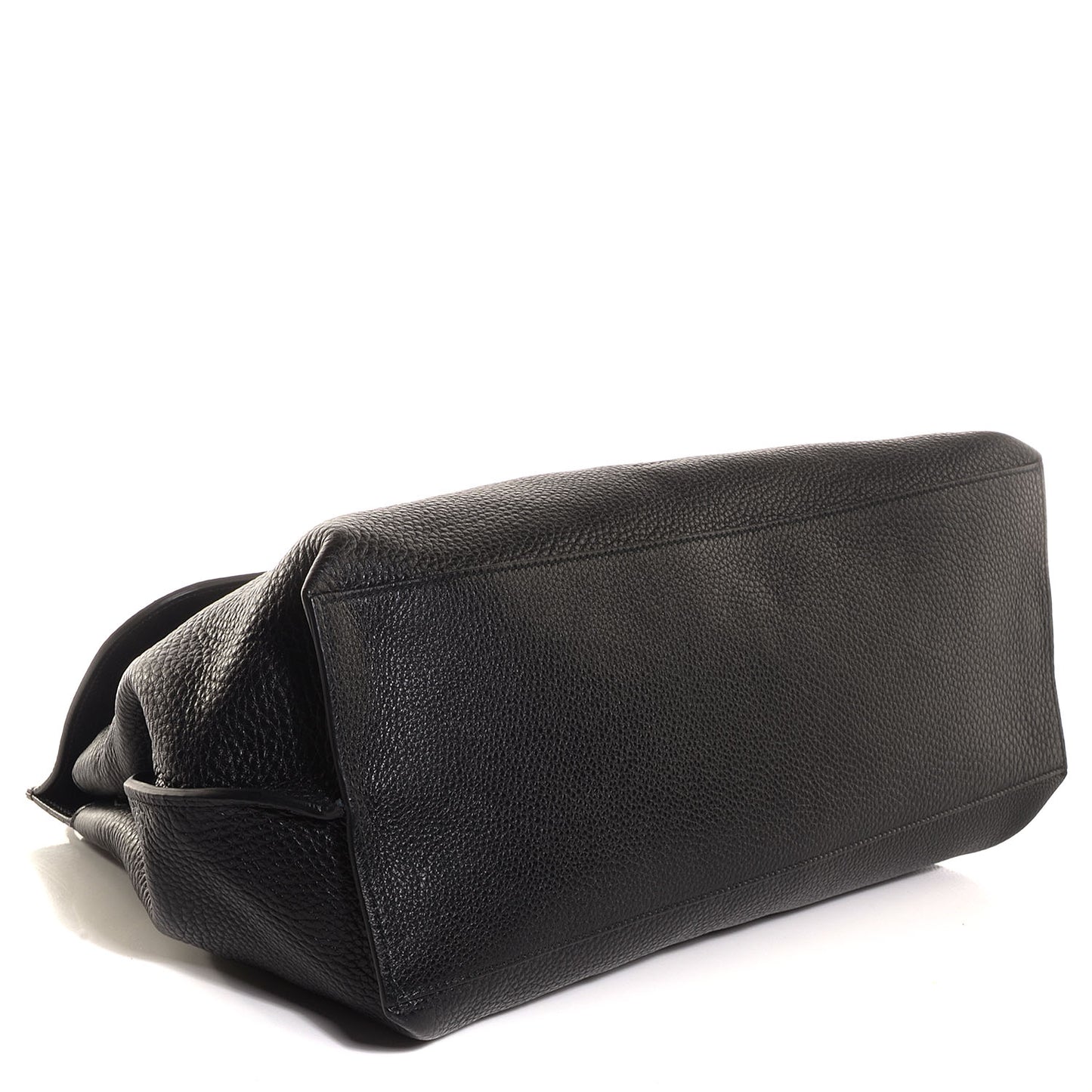 Cellarius Calfskin Large Bamboo Daily Top Handle Bag Black