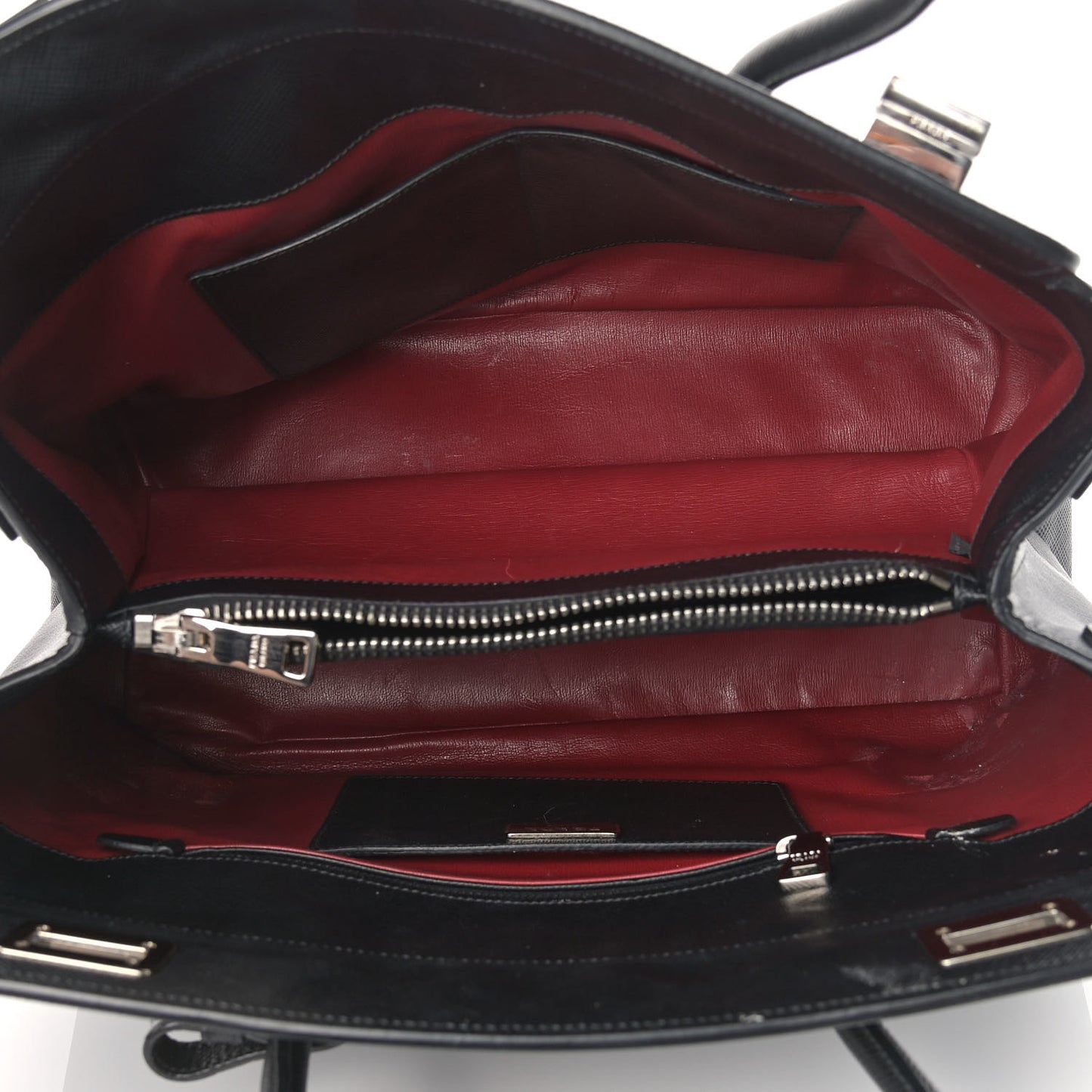 Saffiano Cuir Twin Tote Black