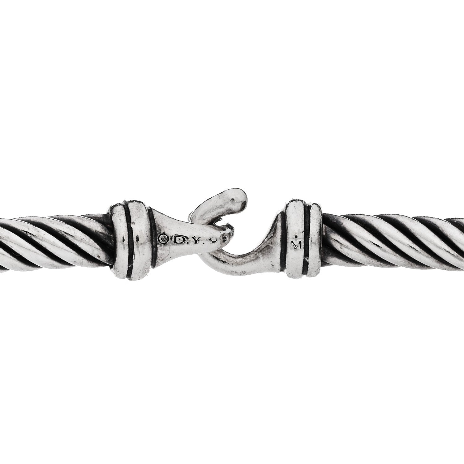 David Yurman Sterling Silver 3mm Cable Buckle Bracelet 3 of 3