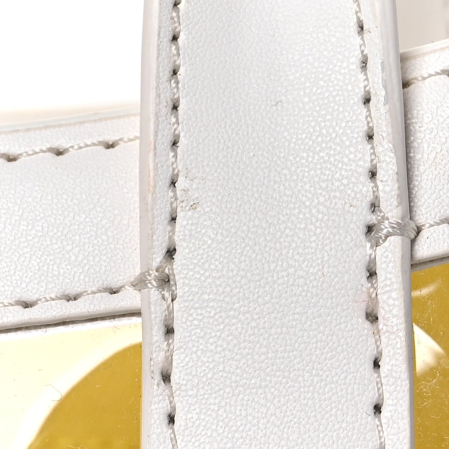 PVC The Small Tote Bag White Yellow