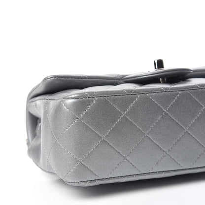 Chanel Metallic Lambskin Quilted Mini Rectangular Flap Silver 6 of 10