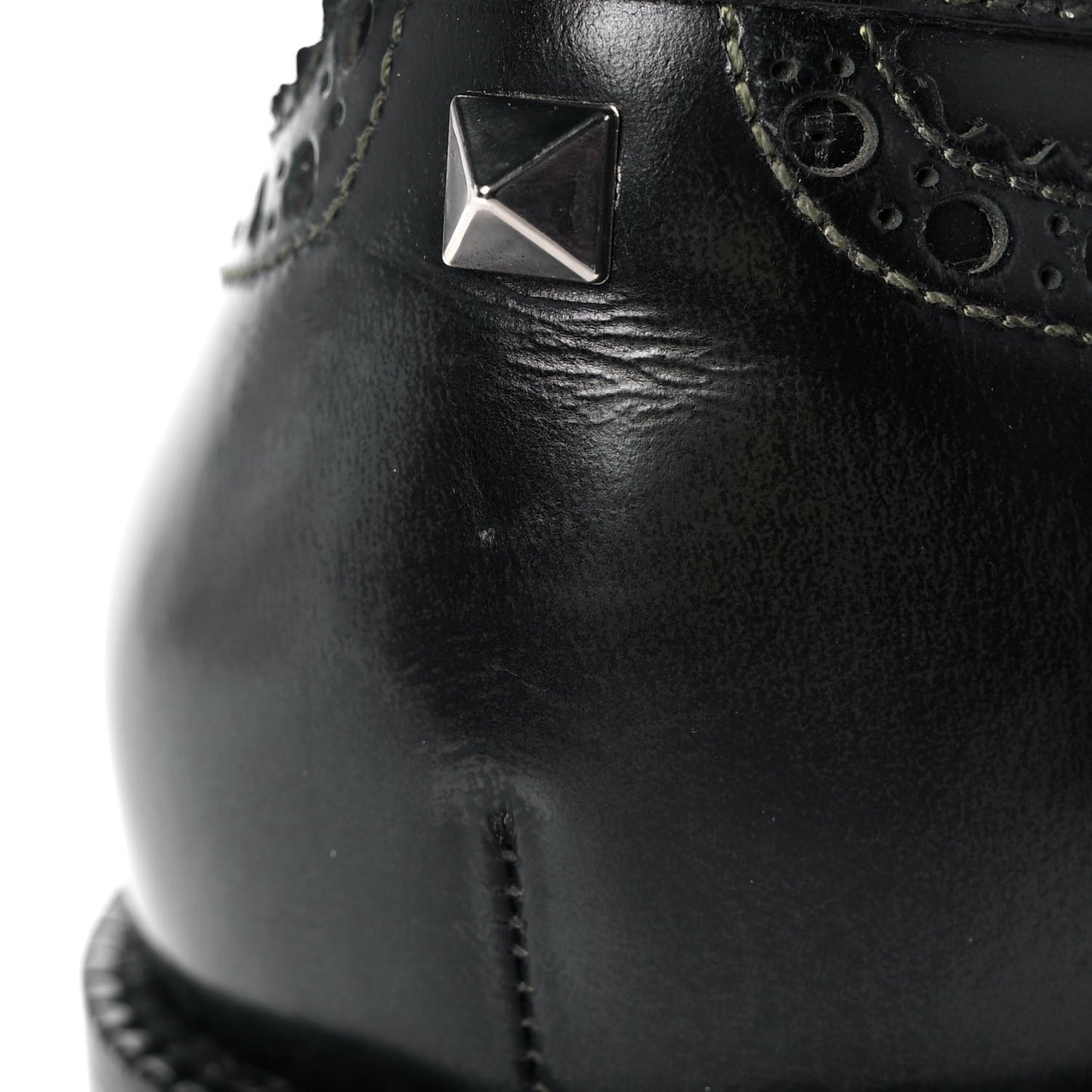 Calfskin Rockstud Loafers 40 Black