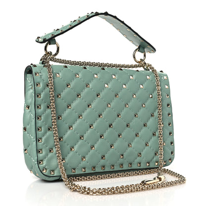 Valentino Garavani Nappa Medium Rockstud Spike Shoulder Bag Morning Dew 3 of 9