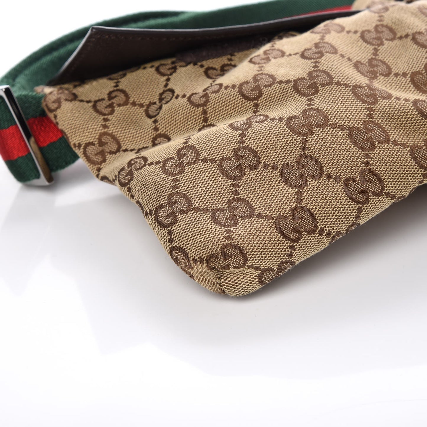Monogram Web Belt Bag Dark Brown