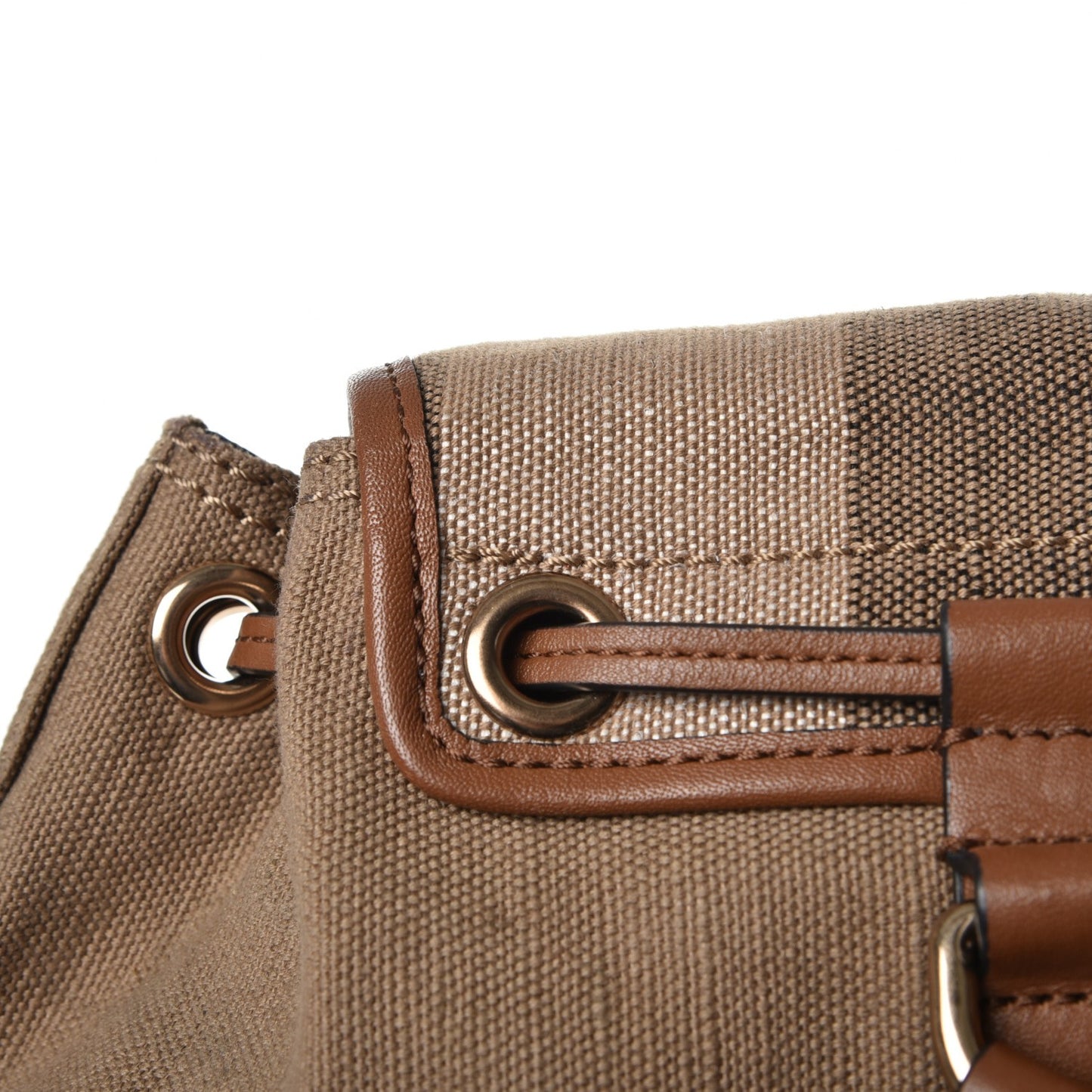 Overdyed Canvas Mega Check Medium Chiltern Backpack Tan