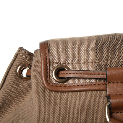 Burberry Overdyed Canvas Mega Check Medium Chiltern Backpack Tan 13 of 13