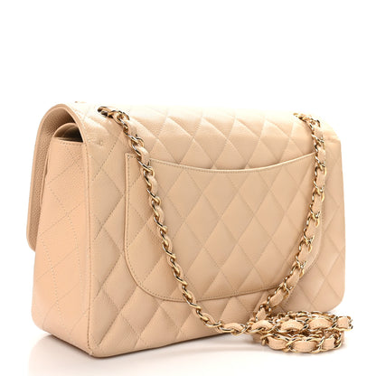 Chanel Caviar Quilted Jumbo Double Flap Beige Clair 3 of 11