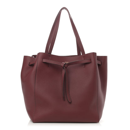 Celine Soft Grained Calfskin Small Belt Cabas Phantom Light Burgundy 1 of 10