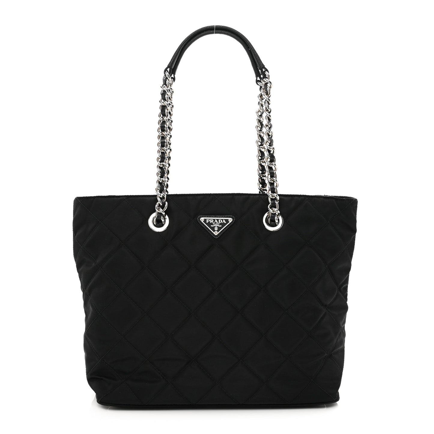 Nylon Tessuto Impuntu Quilted Tote Black