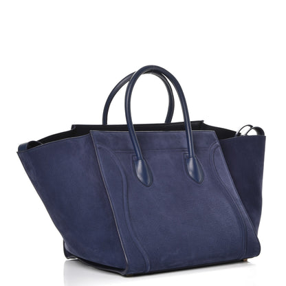Celine Nubuck Calfskin Medium Phantom Luggage Navy Blue 3 of 10