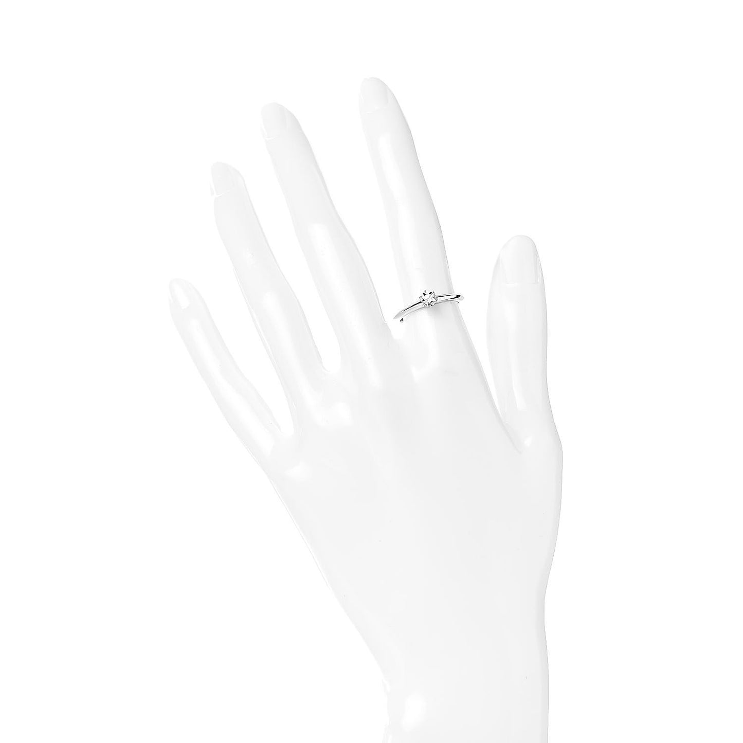 Platinum Diamond .26ct Solitaire Engagement Ring 51 5.75