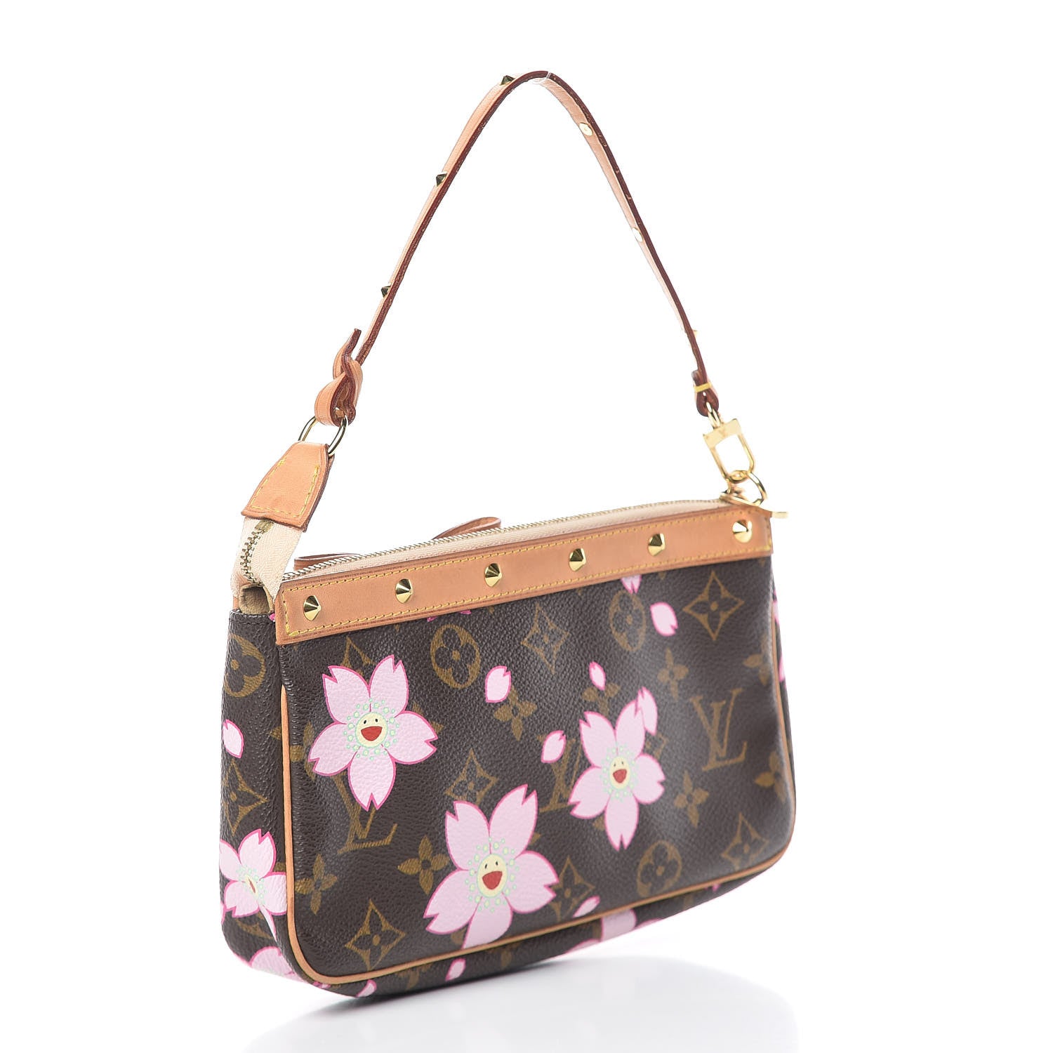 Louis Vuitton Monogram Cherry Blossom Pochette Accessories Brown 3 of 11