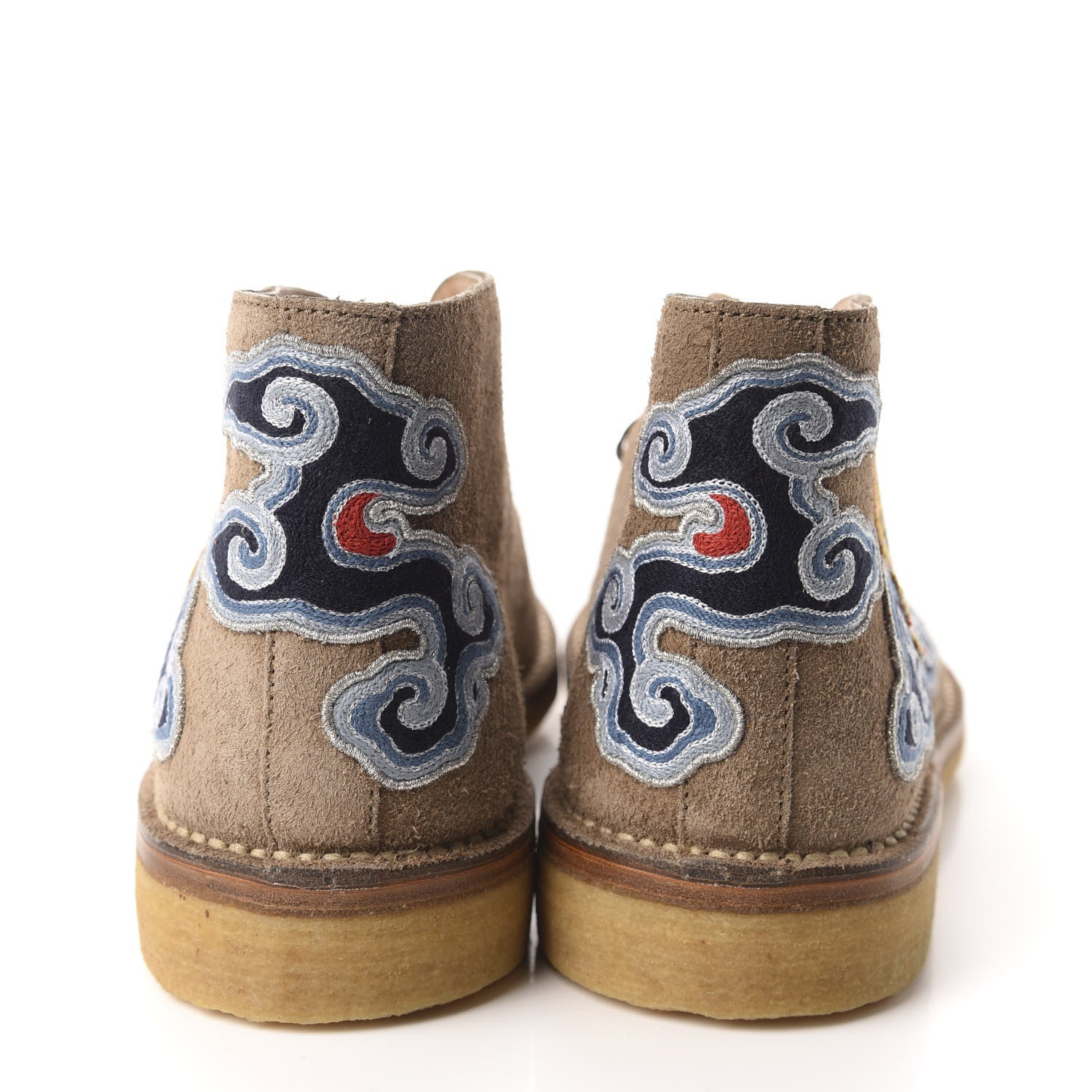 Gucci Suede Tiger Graphic Mens Chukka Ankle Boots 10 Slate 5 of 10