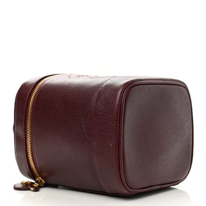 Chanel Caviar Vanity Cosmetic Case Burgundy 4 of 14