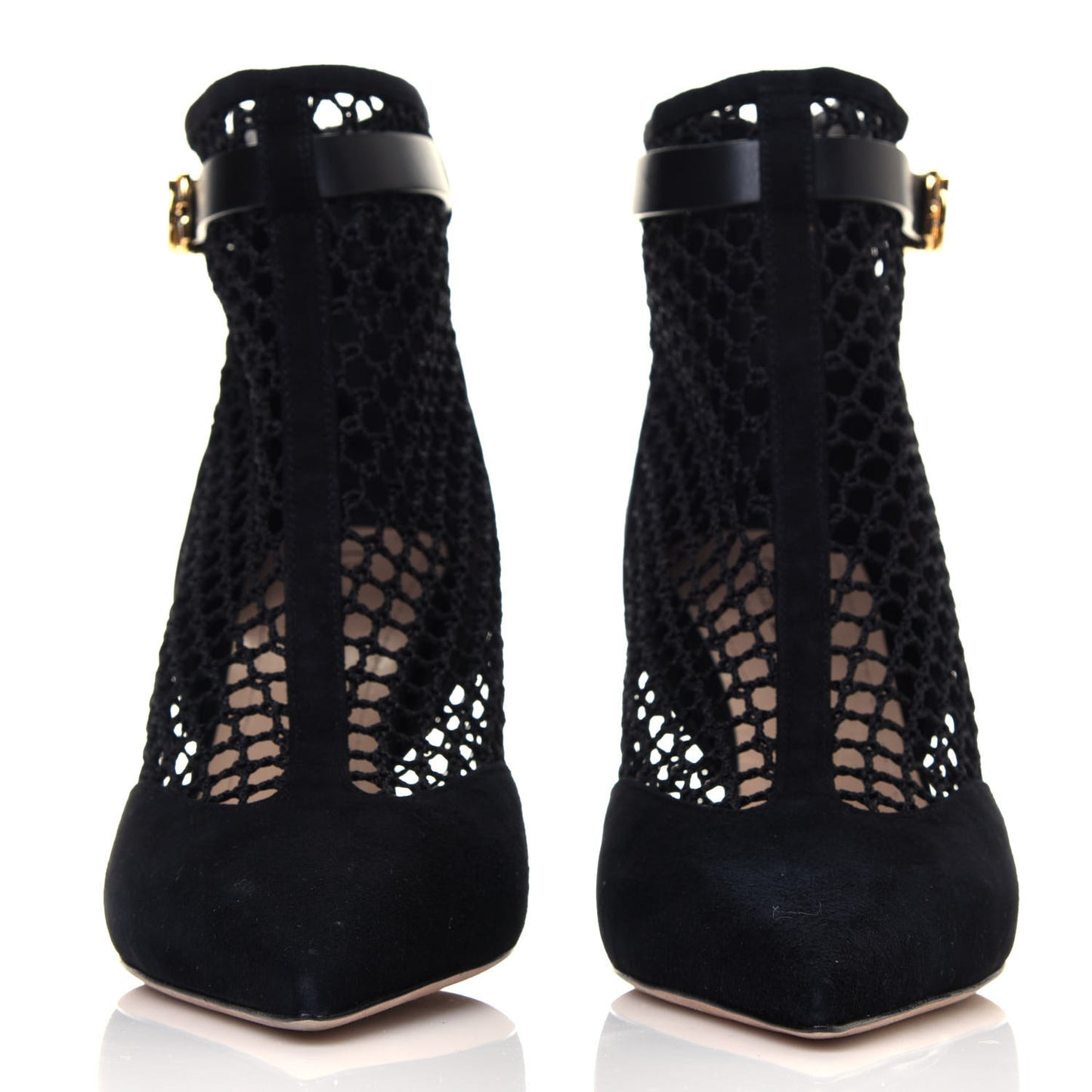Suede Resille Dior-I Short Boots 41 Black