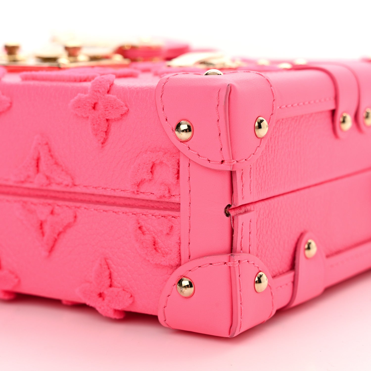 Louis Vuitton Monogram Tuffetage Petite Malle Rose Fluo 9 of 13
