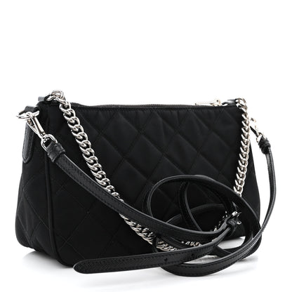Prada Nylon Tessuto Impuntu Quilted Crossbody Bag Black 3 of 10