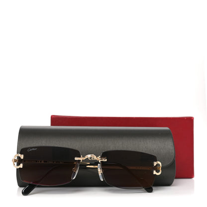 Cartier Metal Classic C Rimless Sunglasses CT0550S Gold 7 of 7
