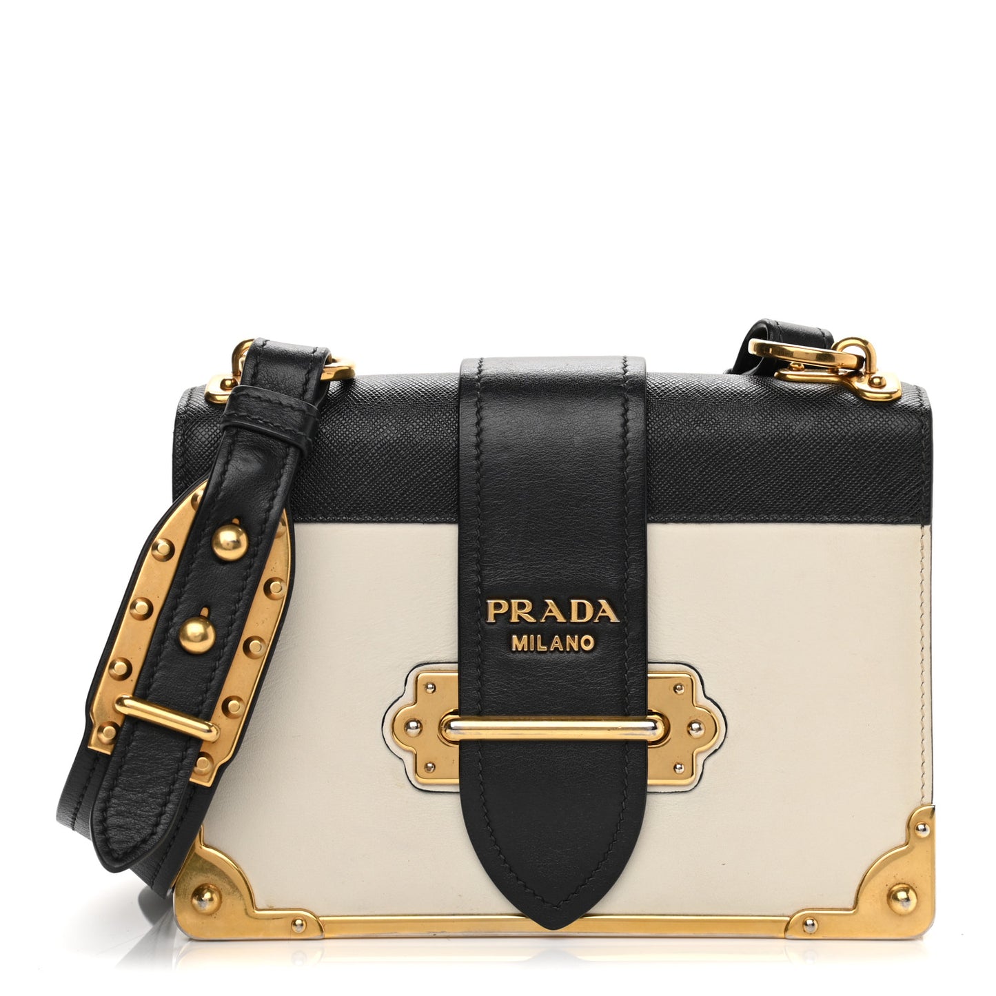 City Calf Saffiano Cahier Bag Talco Black