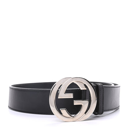 Gucci Calfskin Interlocking G 40mm Belt 90 36 Black 1 of 5