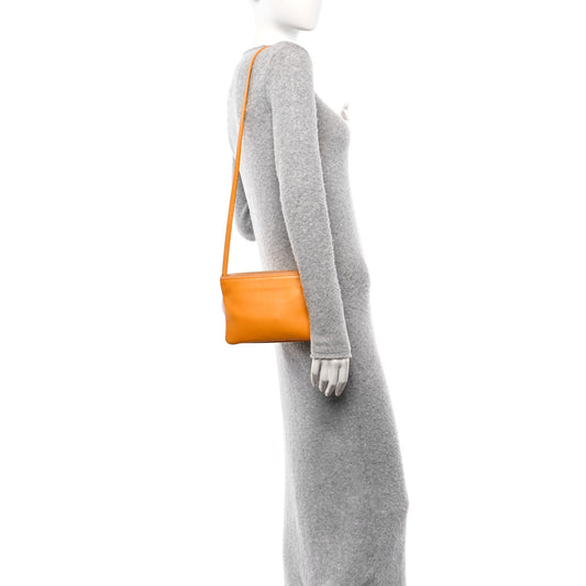 Lambskin Small Trio Crossbody Bag Saffron
