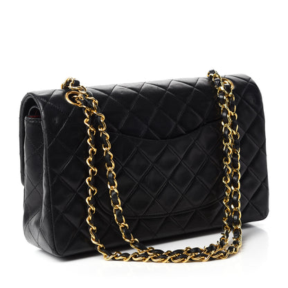 Chanel Lambskin Quilted Medium Double Flap Black 3 of 17
