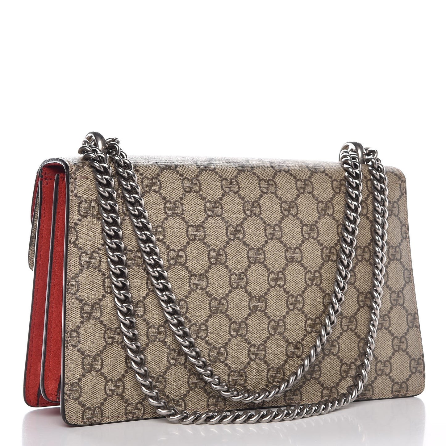 GG Supreme Monogram Small Dionysus Shoulder Bag Red