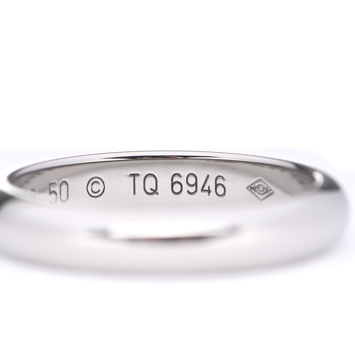 Cartier Platinum 4mm 1895 Wedding Band Ring 50 5.25 4 of 6
