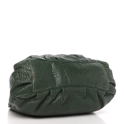 Fendi Crinkled Lambskin Mia Tote Verde Inglese 4 of 8