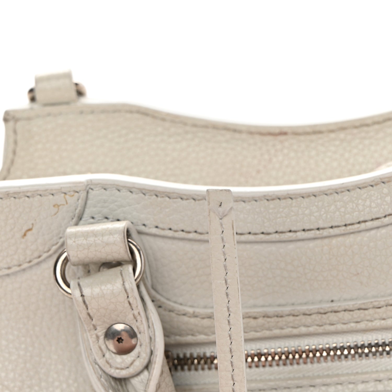 Balenciaga Grained Calfskin Neo Classic Silver Hardware Mini City White 22 of 22