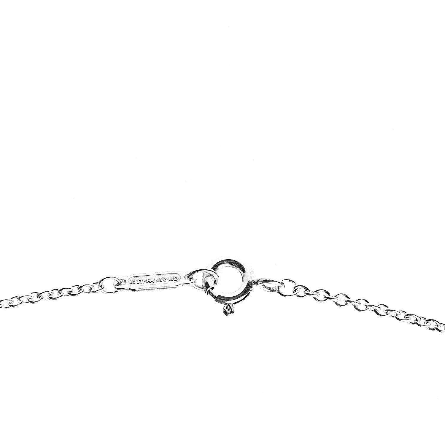 Tiffany Sterling Silver Diamond Knot Key Pendant Necklace 4 of 4