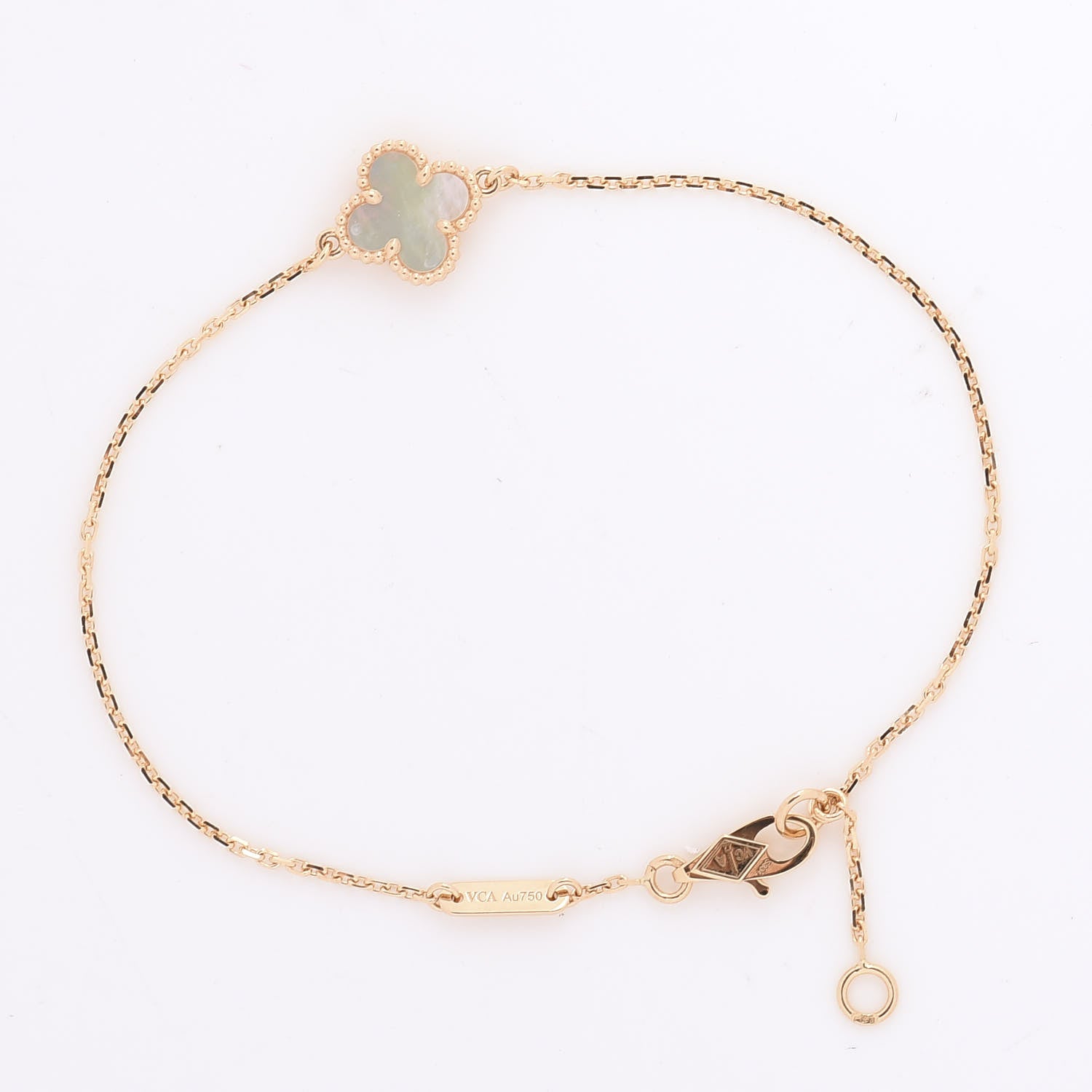Van Cleef & Arpels 18K Yellow Gold Mother of Pearl Sweet Alhambra Bracelet 2 of 5