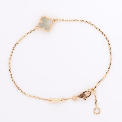 Van Cleef & Arpels 18K Yellow Gold Mother of Pearl Sweet Alhambra Bracelet 2 of 5