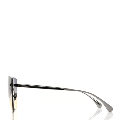 Chanel Titanium Cat Eye Sunglasses 4273-T Blue 3 of 7