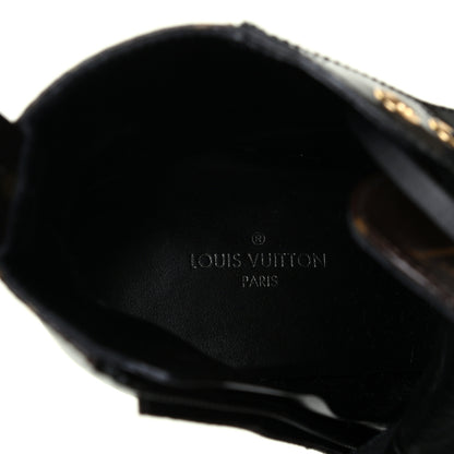 Louis Vuitton Patent Calfskin Monogram Star Trail Ankle Boots 37.5 Black 7 of 10