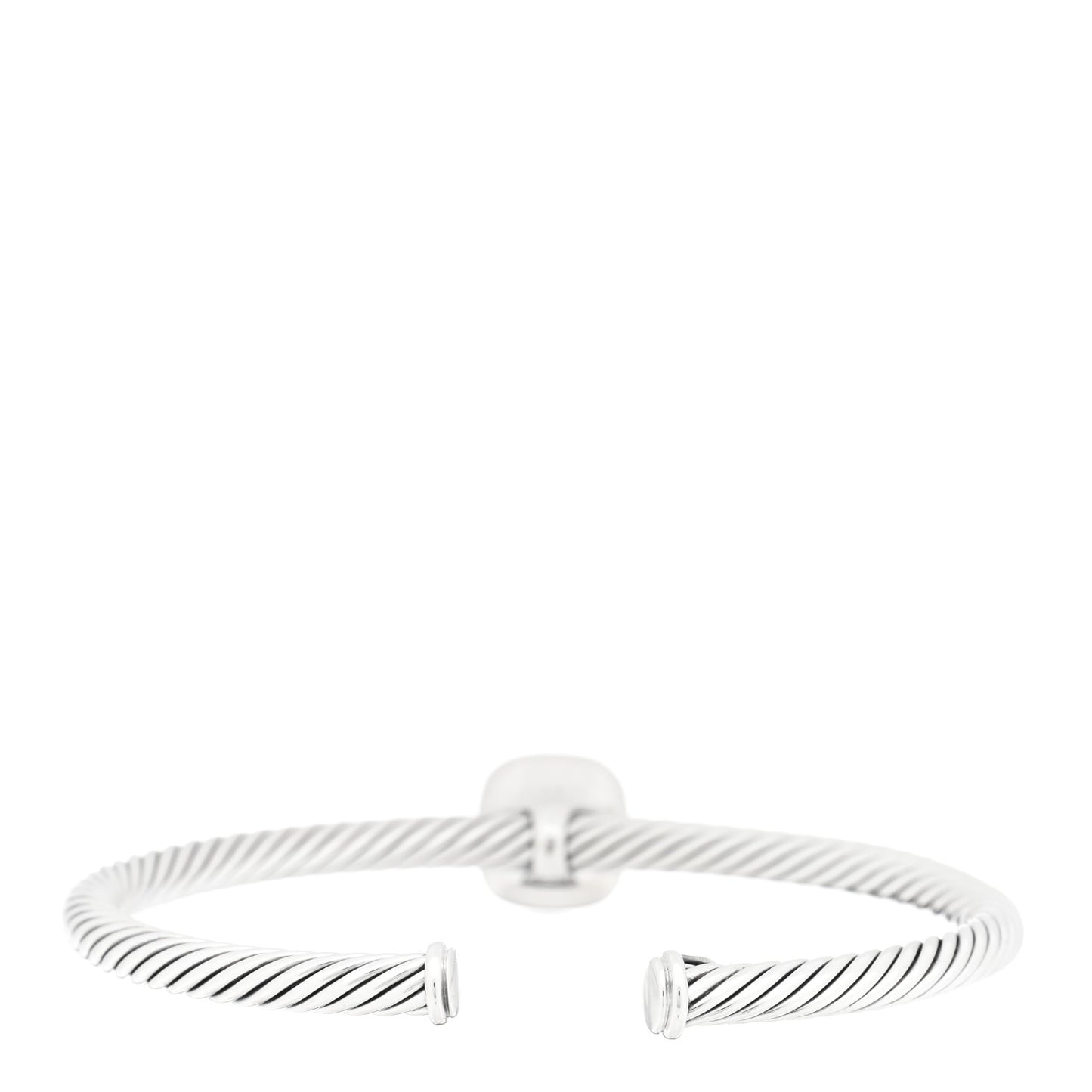 Sterling Silver Diamond Amethyst 4mm Noblesse Cable Bracelet