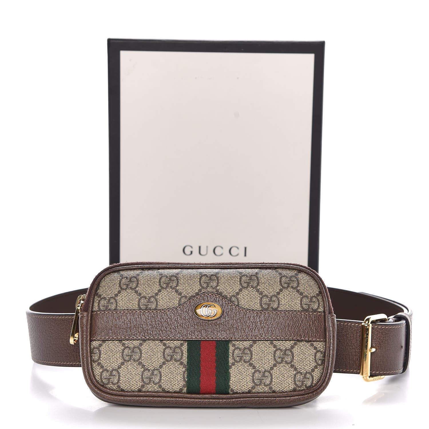 Gucci GG Supreme Monogram Ophidia Belted iPhone Case 95 38 Dark Brown 9 of 9