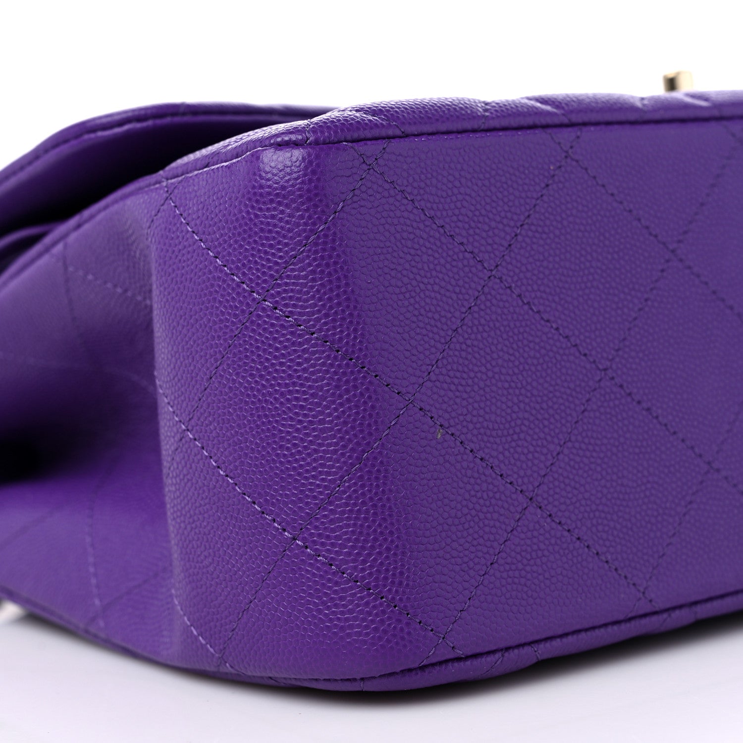 Chanel Caviar Quilted Jumbo Double Flap Dark Purple 8 of 12