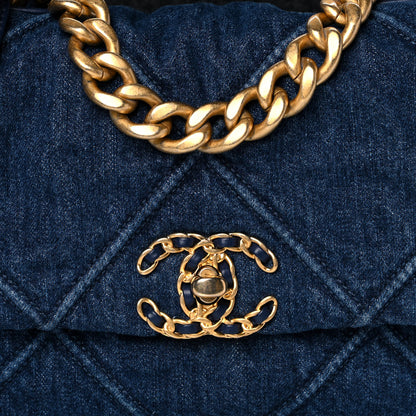 Chanel Denim Quilted Medium Chanel 19 Flap Blue 8 of 12