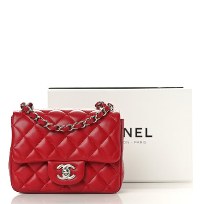 Chanel Lambskin Quilted Mini Square Flap Red 11 of 11