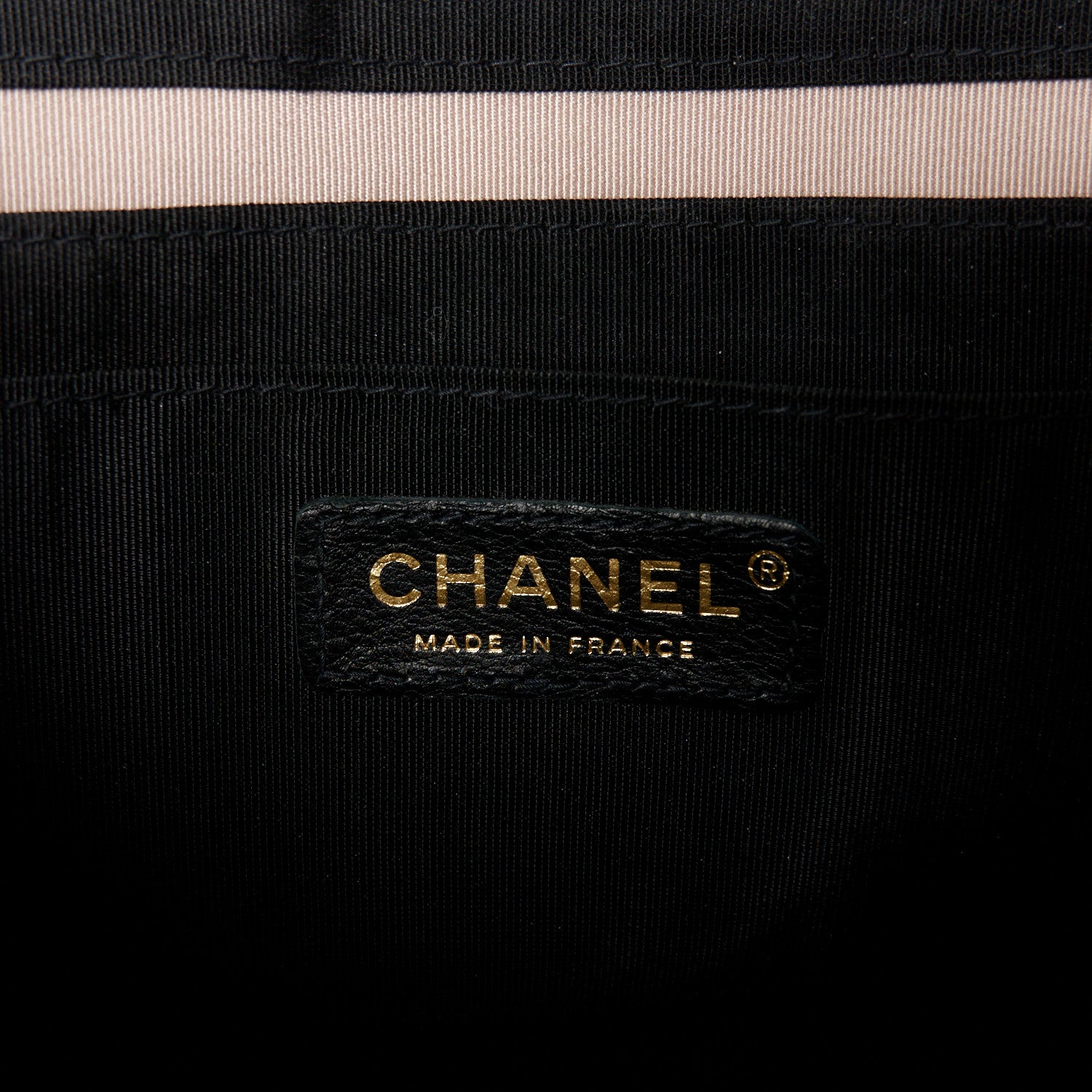Chanel Lambskin Quilted Single Flap Bag Black Beige 6 of 11