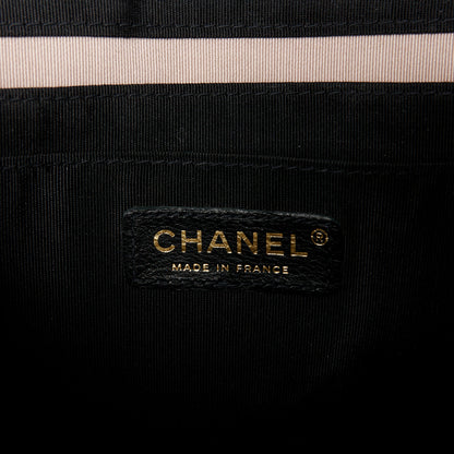 Chanel Lambskin Quilted Single Flap Bag Black Beige 6 of 11