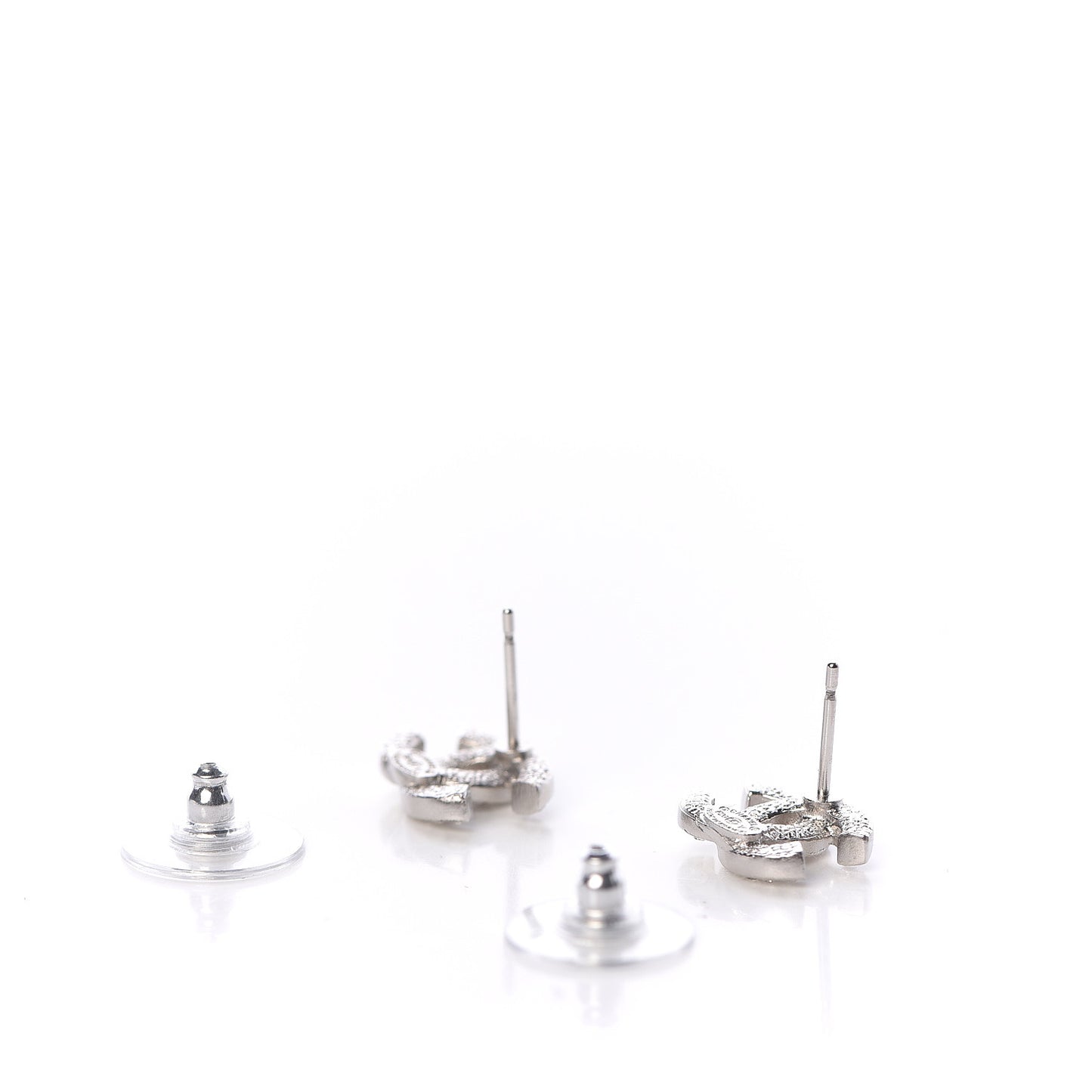Crystal Mini Timeless CC Earrings Silver