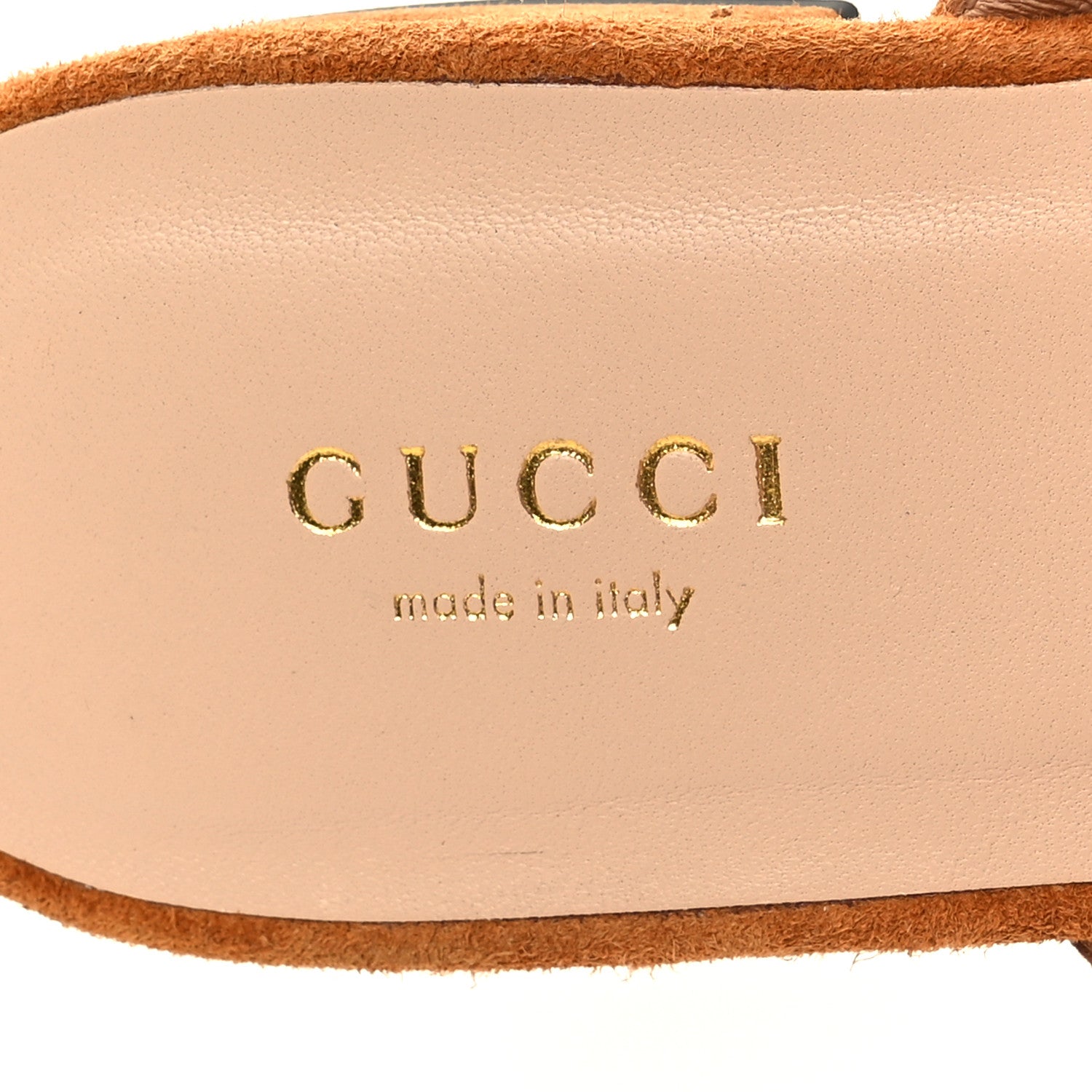 Gucci Suede Cachemire Blondie 15mm Thong Sandals 39 Blondie Cognac 7 of 8