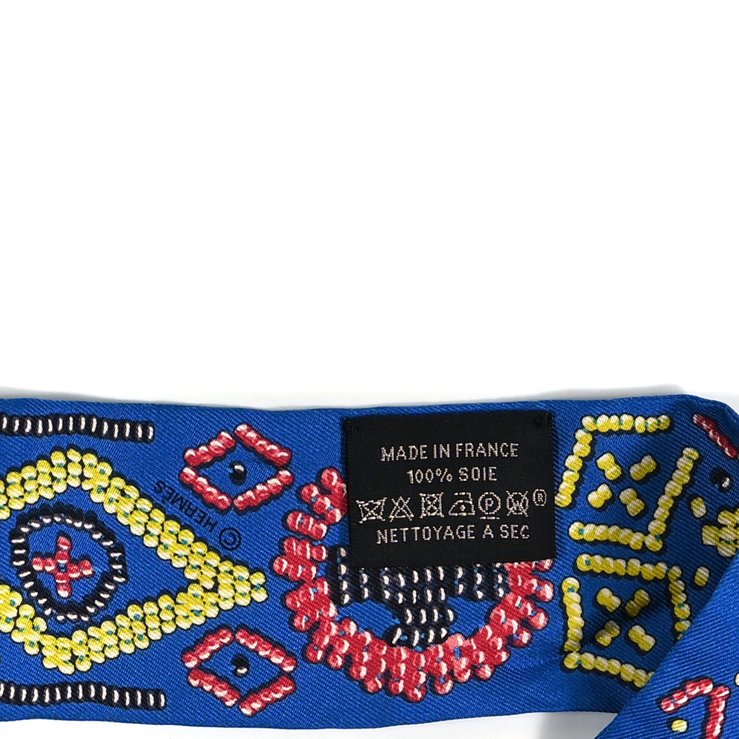 Silk Kelly En Perles Twilly Bleu Royal Jaune Framboise