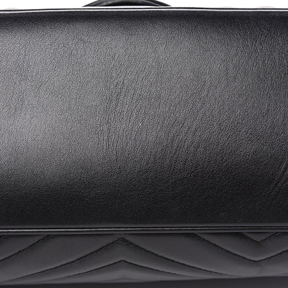 Gucci Calfskin Matelasse Large GG Marmont Shoulder Bag Black 12 of 17
