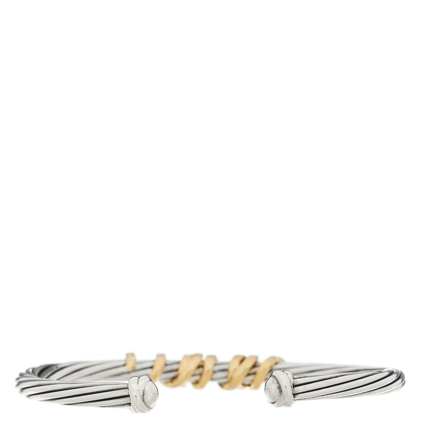 Sterling Silver 18K Yellow Gold Diamond 4mm Helena Station Bracelet