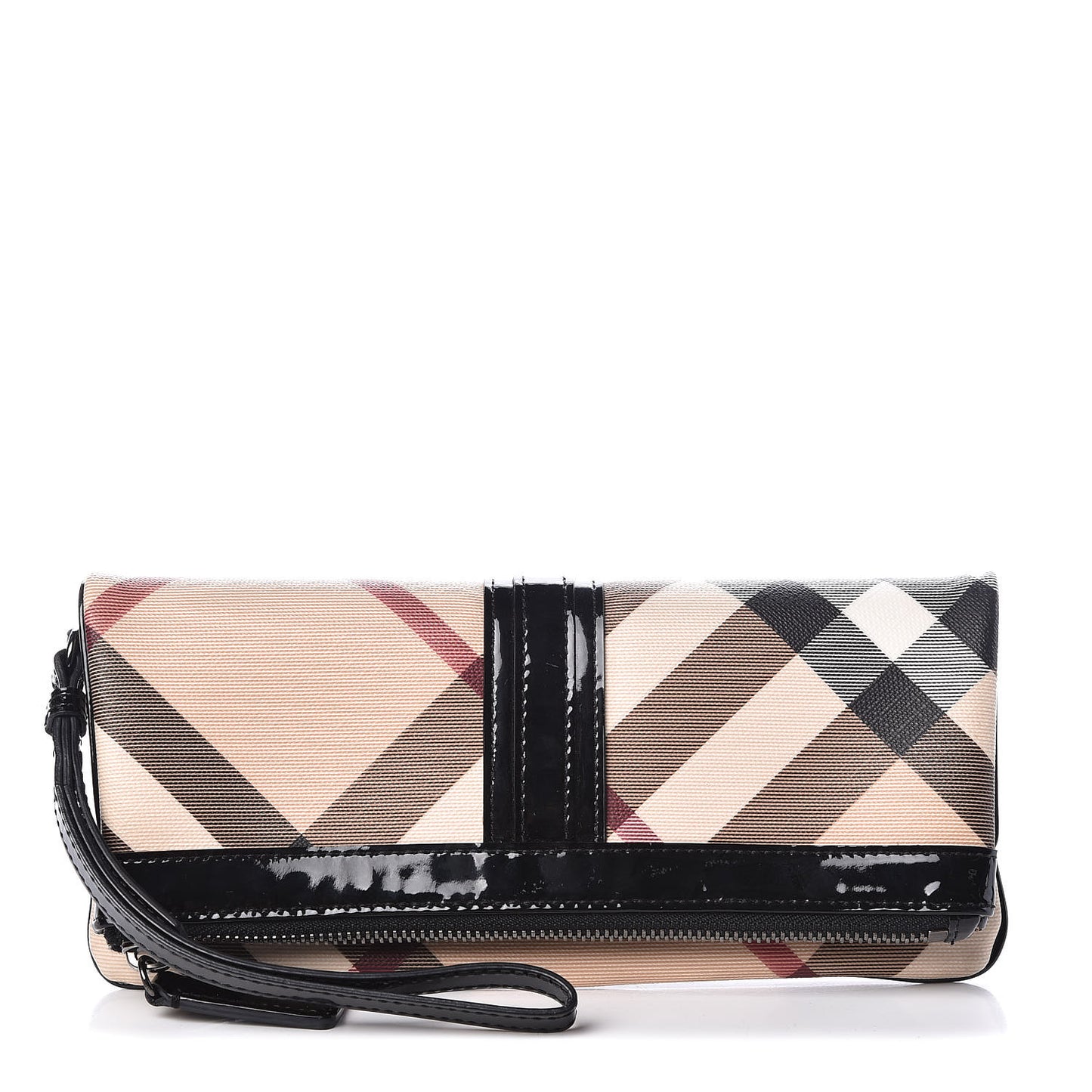 Nova Check Wristlet Pouch Black