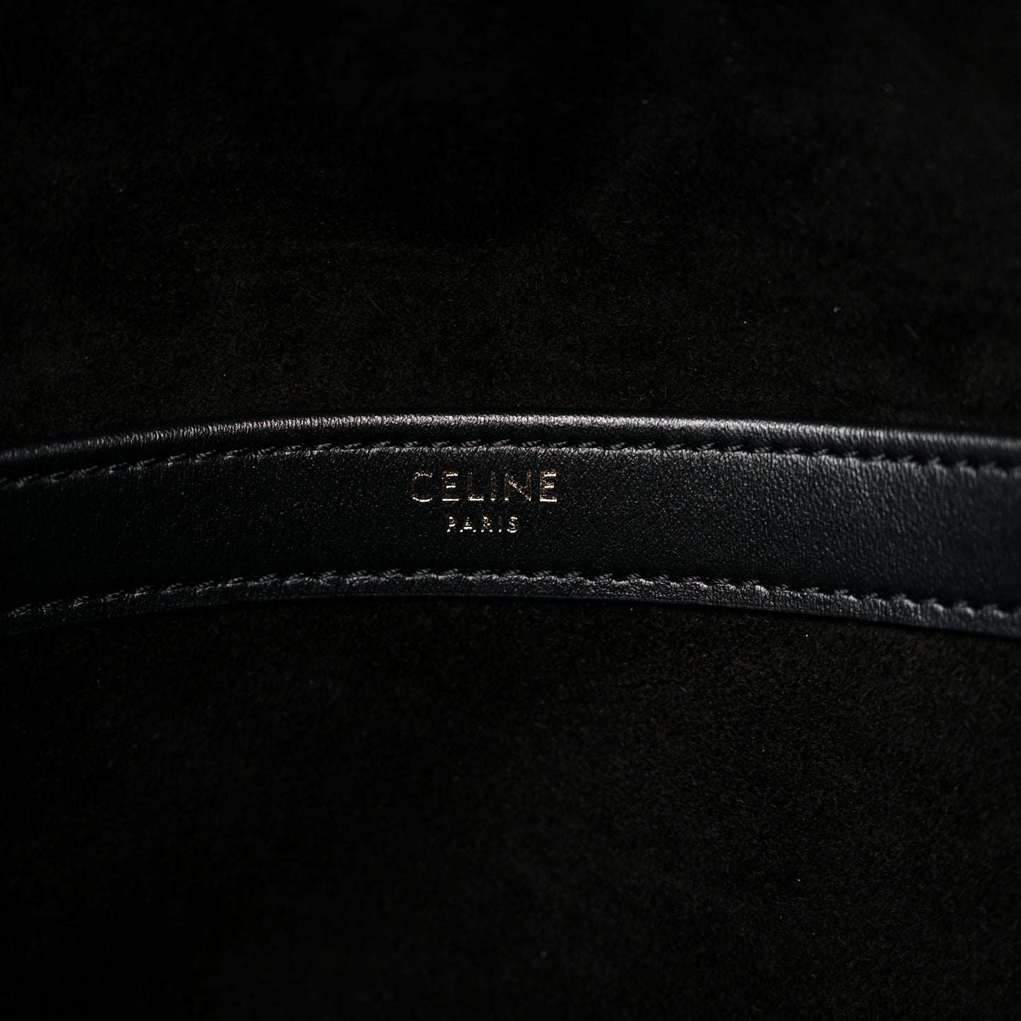 Smooth Calfskin Cuir Triomphe Cabas Drawstring Black
